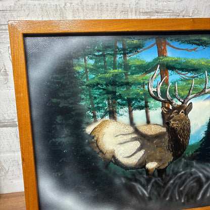 Vintage Elk Mountain Lamdscape Framed Art