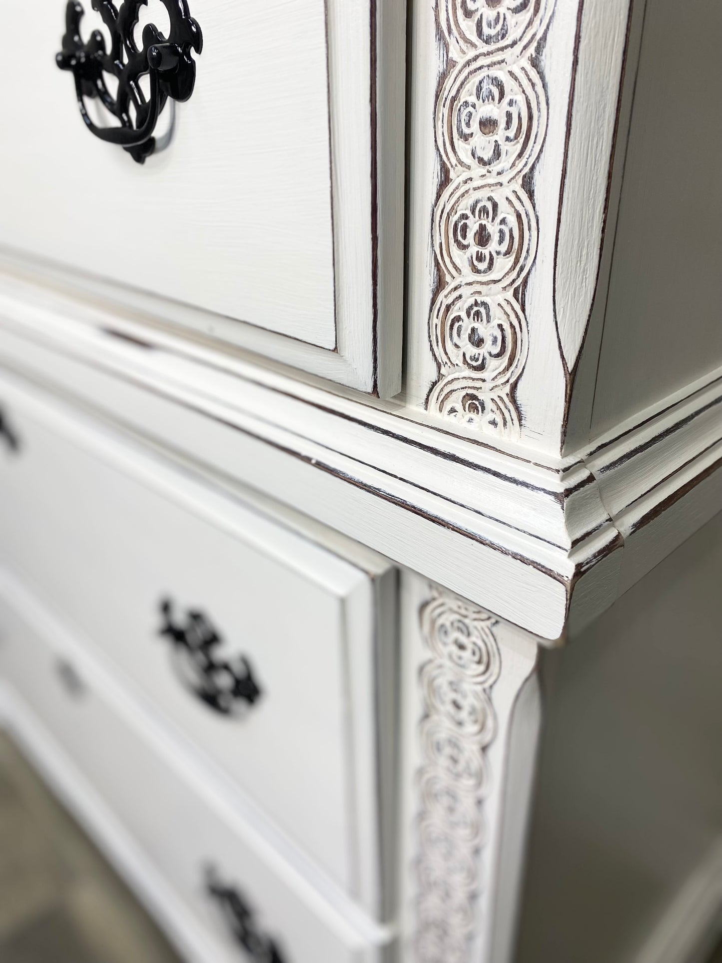 Tall White Farmhouse Dresser