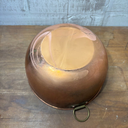 Vintage Copper Bowl W/ Brass Ring