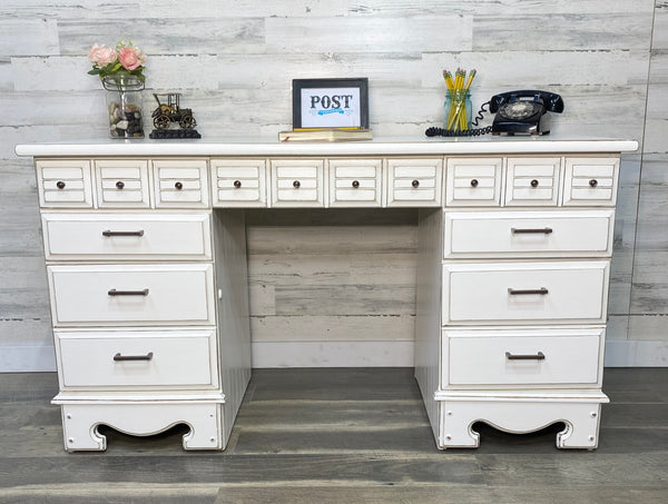 Large White Farmhouse Desk