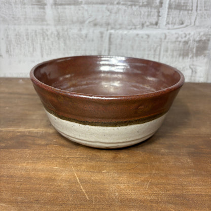 Rustic Two-Tone Stoneware Bowl