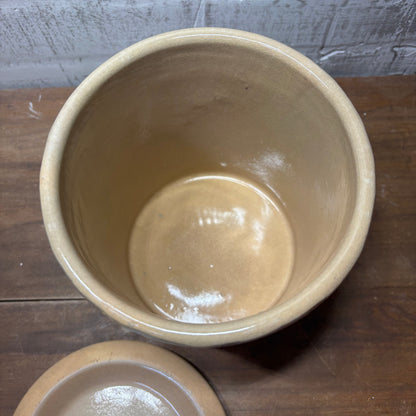 Vintage Stoneware Lidded Crock