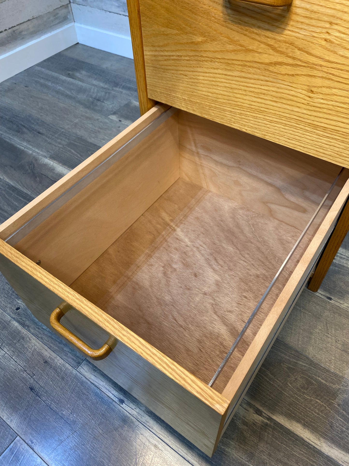 2 Drawer Oak File Cabinet