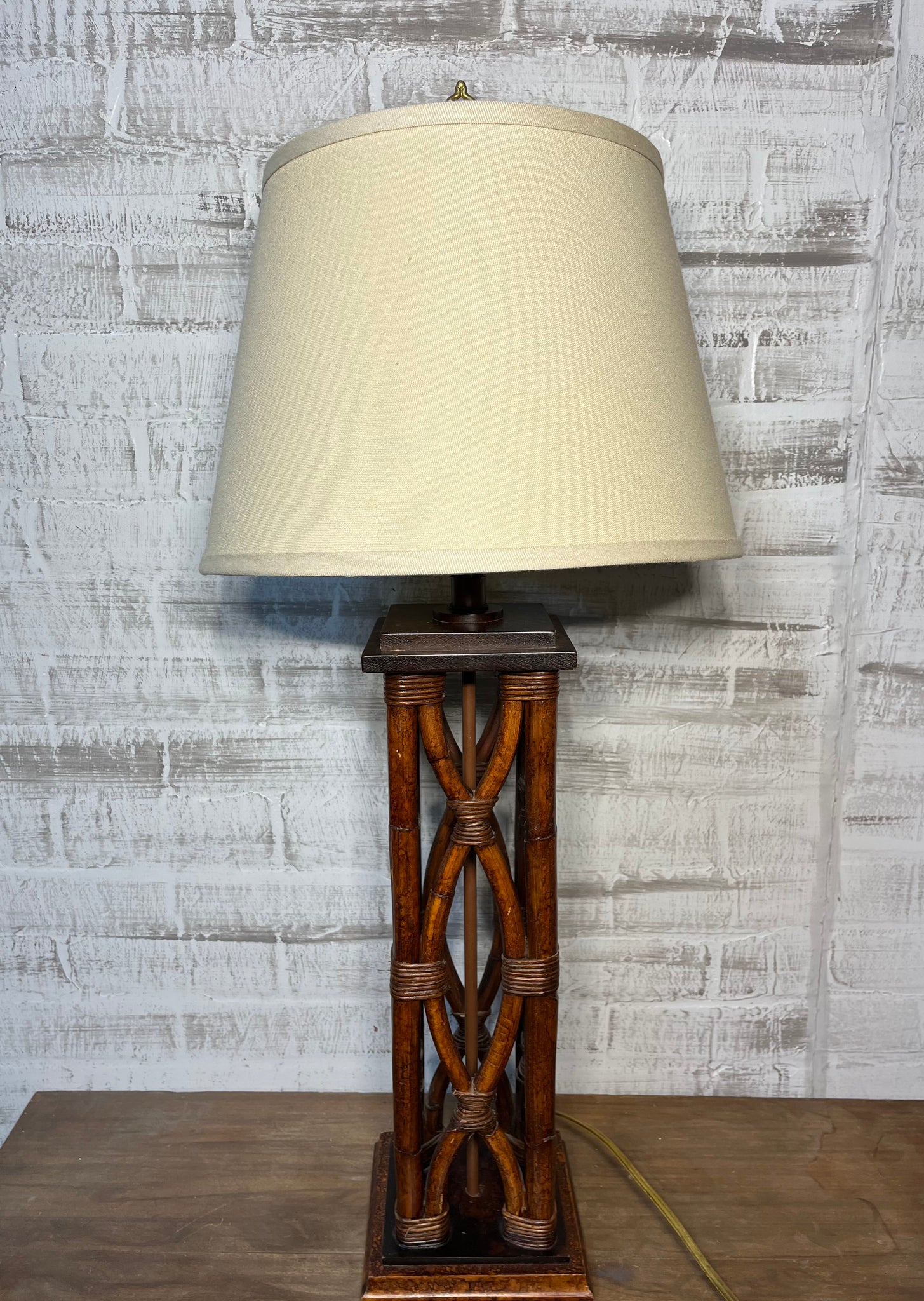 Vintage Bamboo Table Lamp