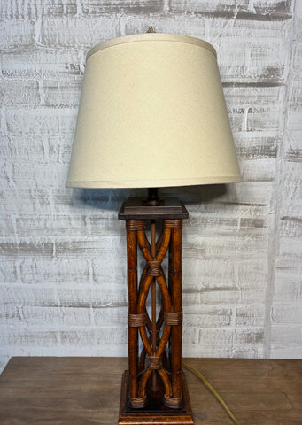 Vintage Bamboo Table Lamp