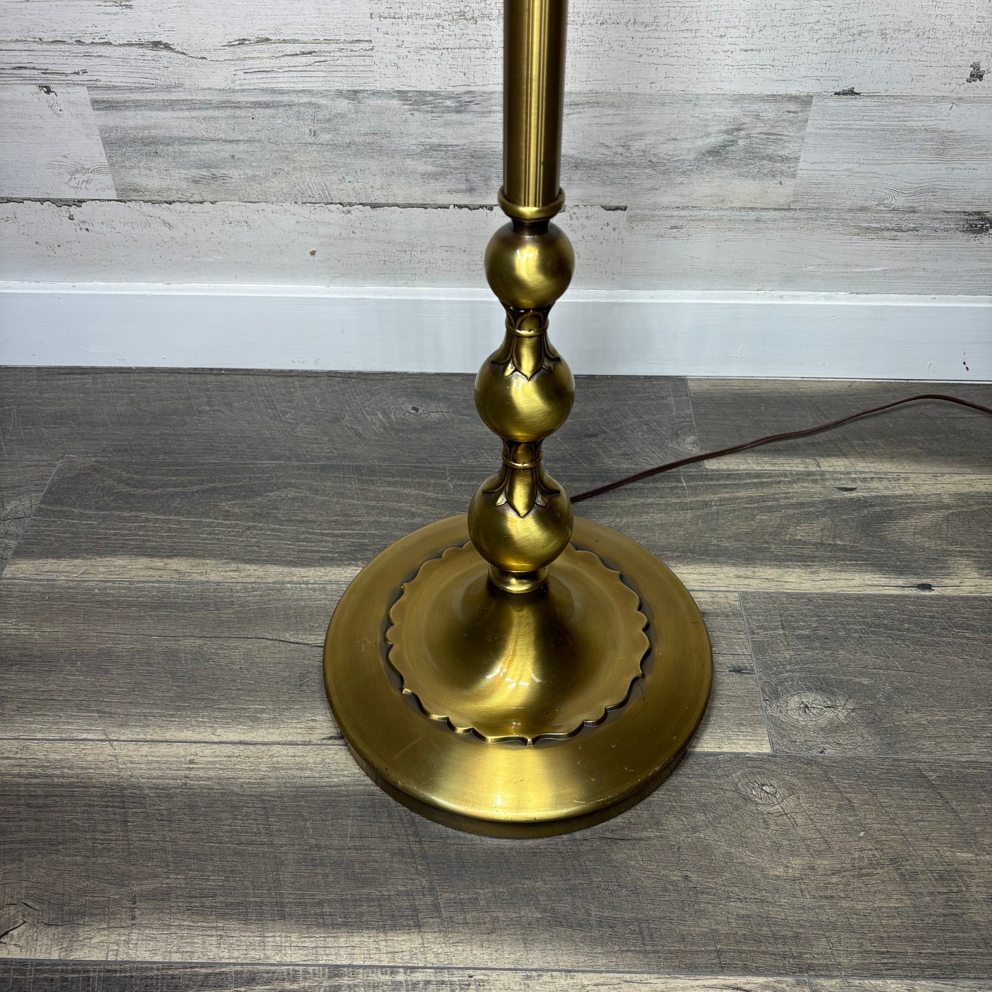 Vintage Four Light Torchiere Milk Glass Floor Lamp