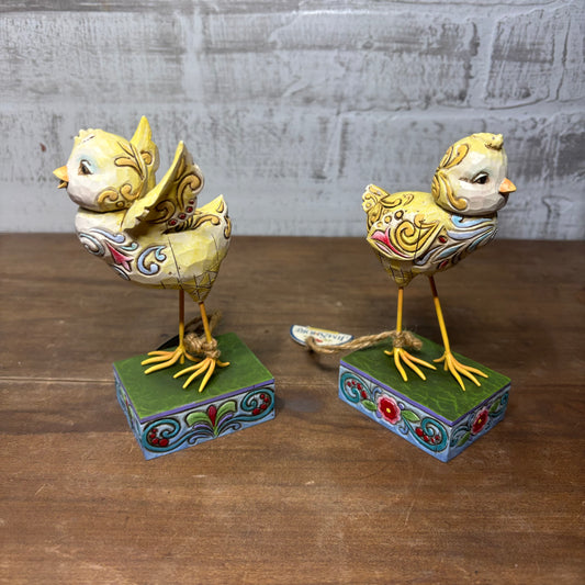 Jim Shore Heartwood Creak “Spring Chicks” Set Of Two