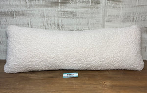 Sherpa White Long Lumbar Pillow