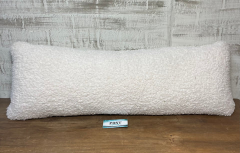 Sherpa White Long Lumbar Pillow