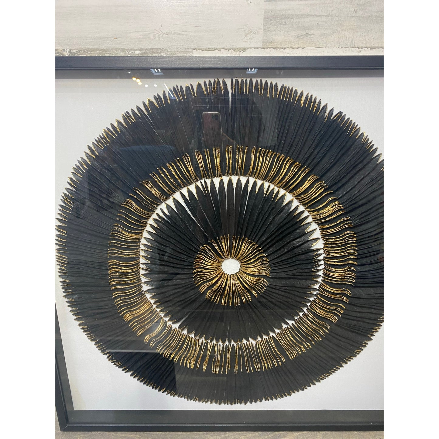 Uttermost Sandara Black And Gold Shadowbox Art