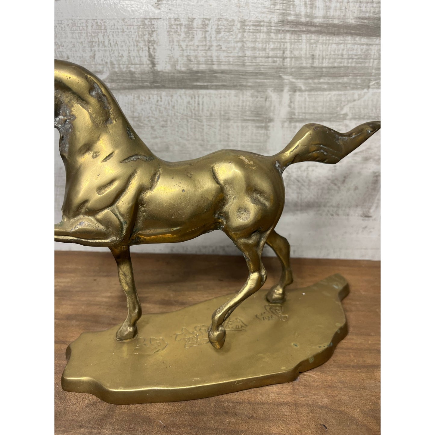 Vintage Brass Horse Sculpture