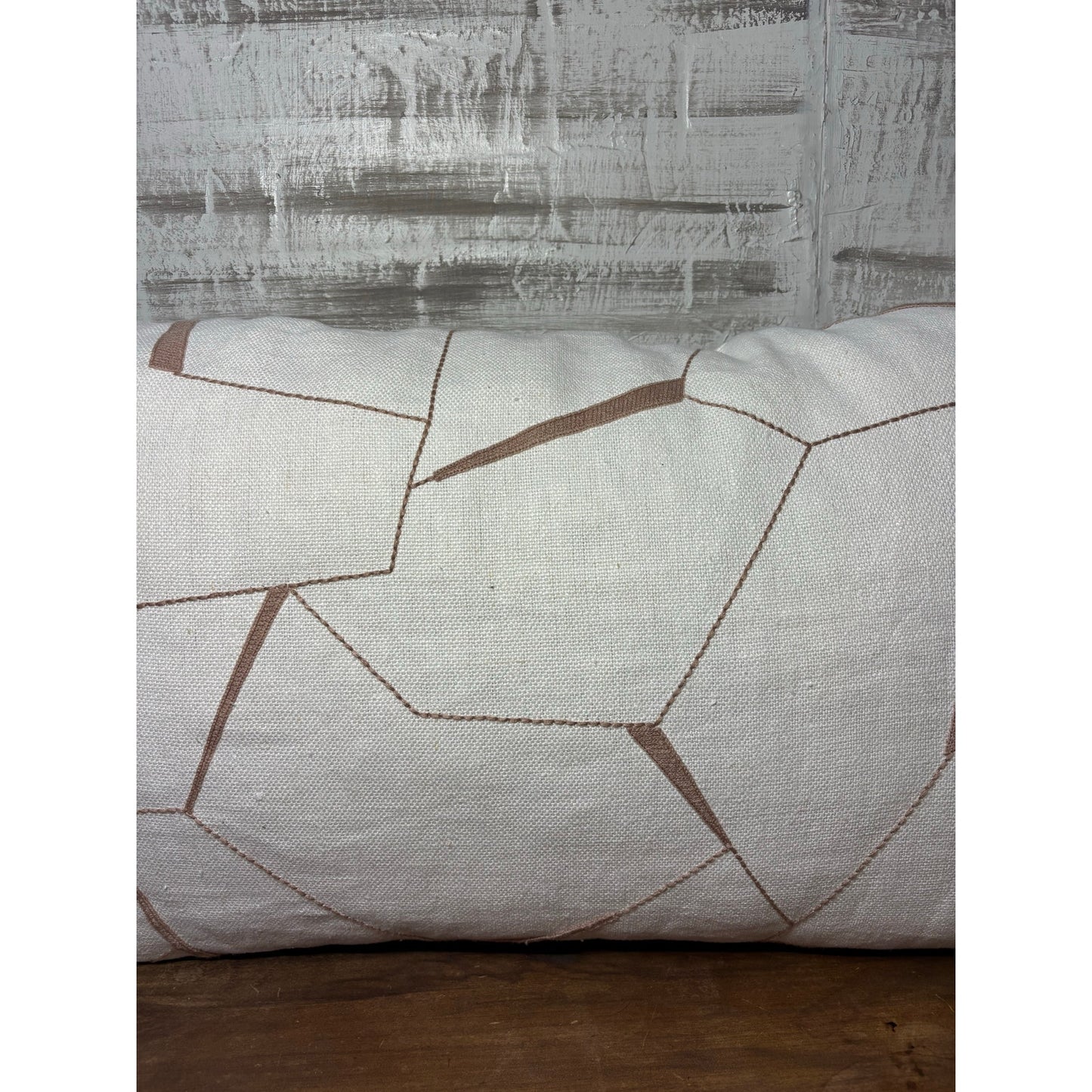 Diverging Blush Decorative Large Lumbar Pillow