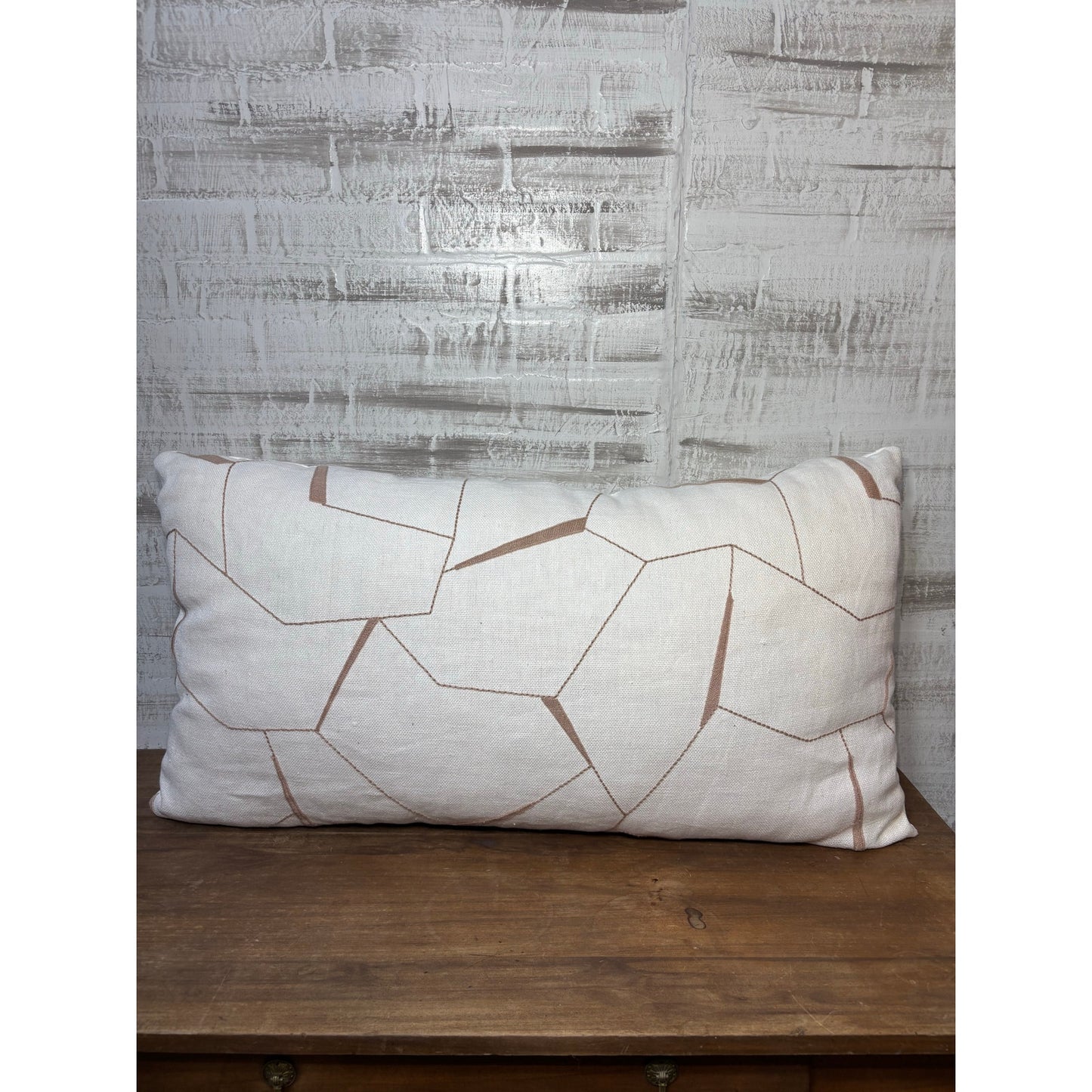 Diverging Blush Decorative Large Lumbar Pillow