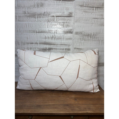 Diverging Blush Decorative Large Lumbar Pillow