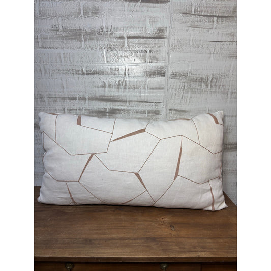 Diverging Blush Decorative Large Lumbar Pillow