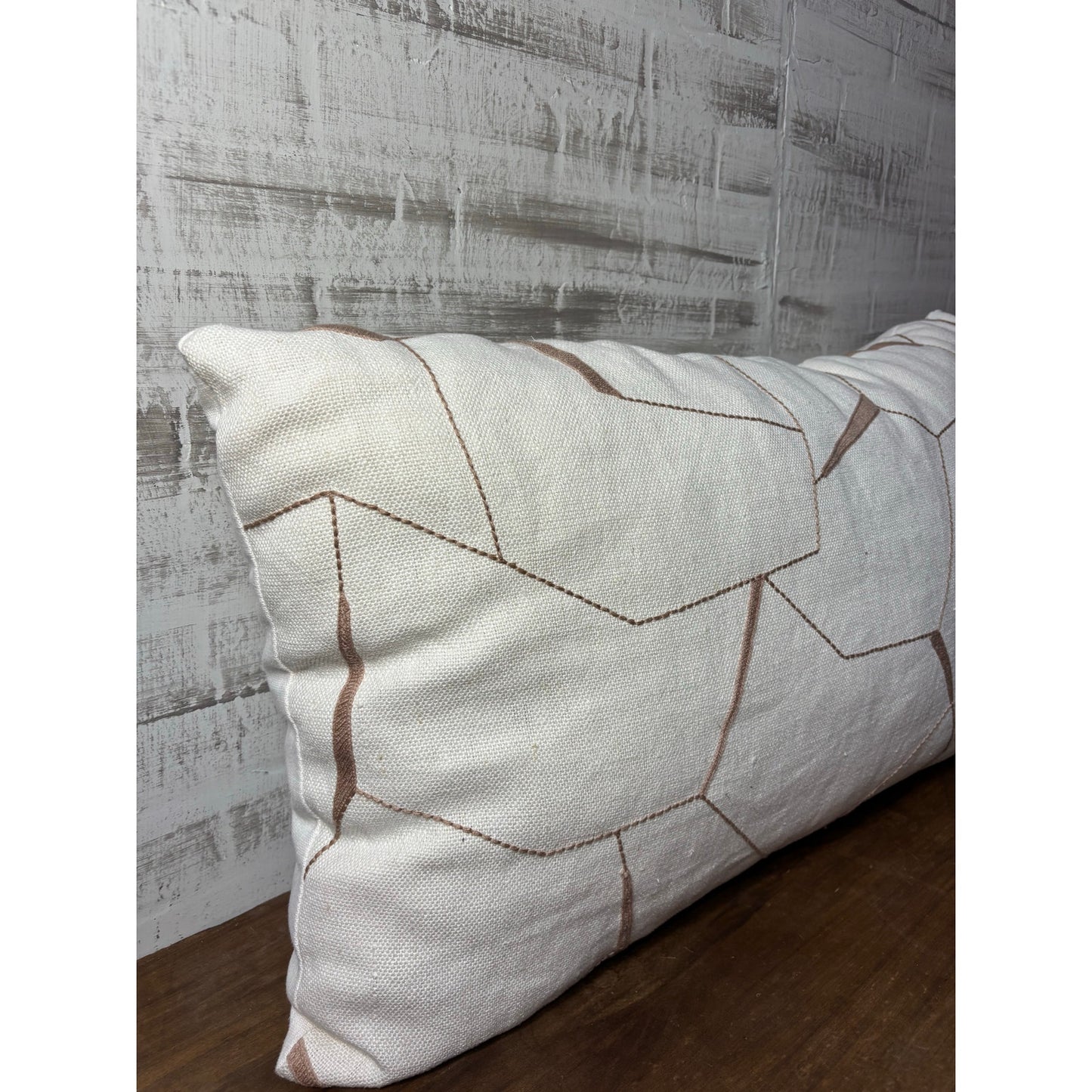 Diverging Blush Decorative Large Lumbar Pillow