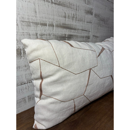 Diverging Blush Decorative Large Lumbar Pillow
