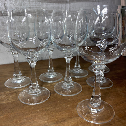 Vintage Crystal Glass Wine Glasses Set Of 8