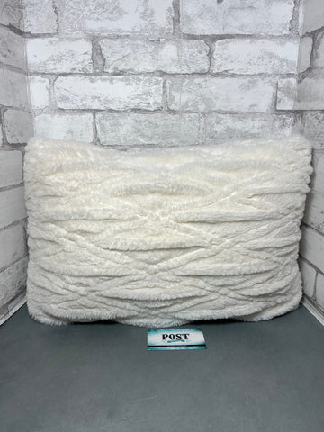 Faux Fur White Pillow