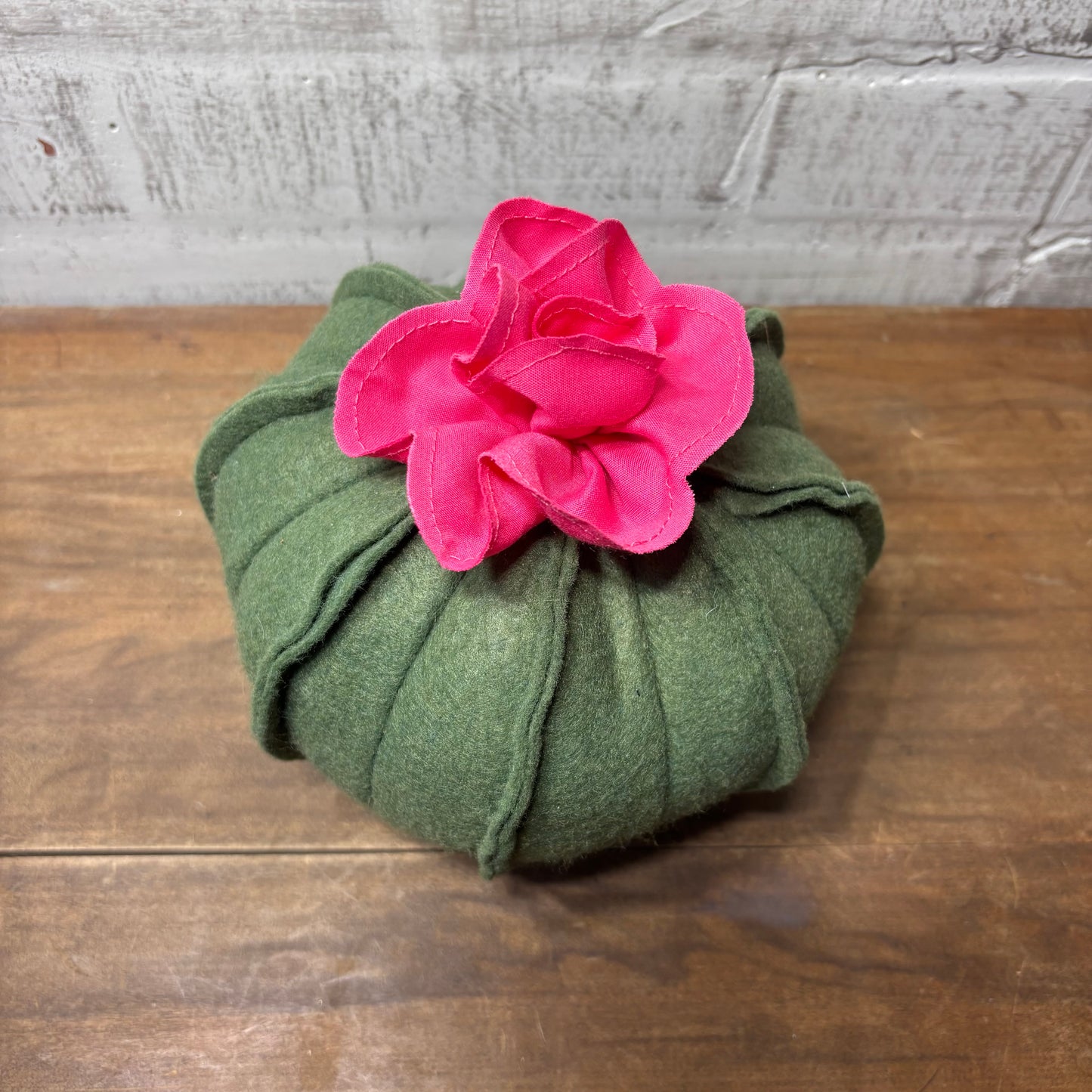 Hand Sewn Felt Plush Cactus (Pink)