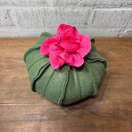Hand Sewn Felt Plush Cactus (Pink)