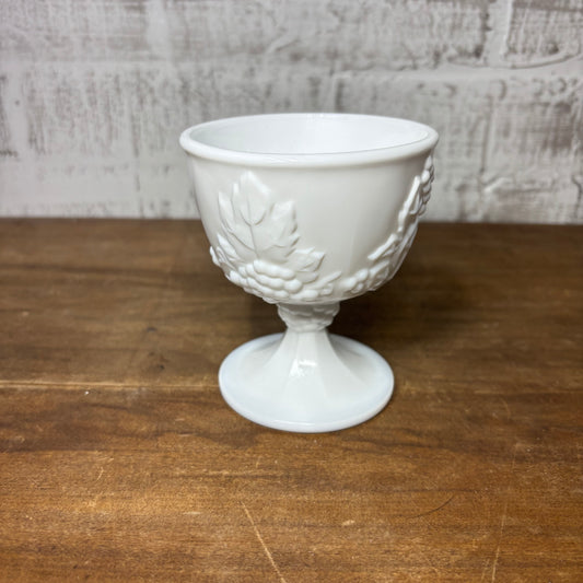 Vintage Milk Glass Open Sugar Bowl