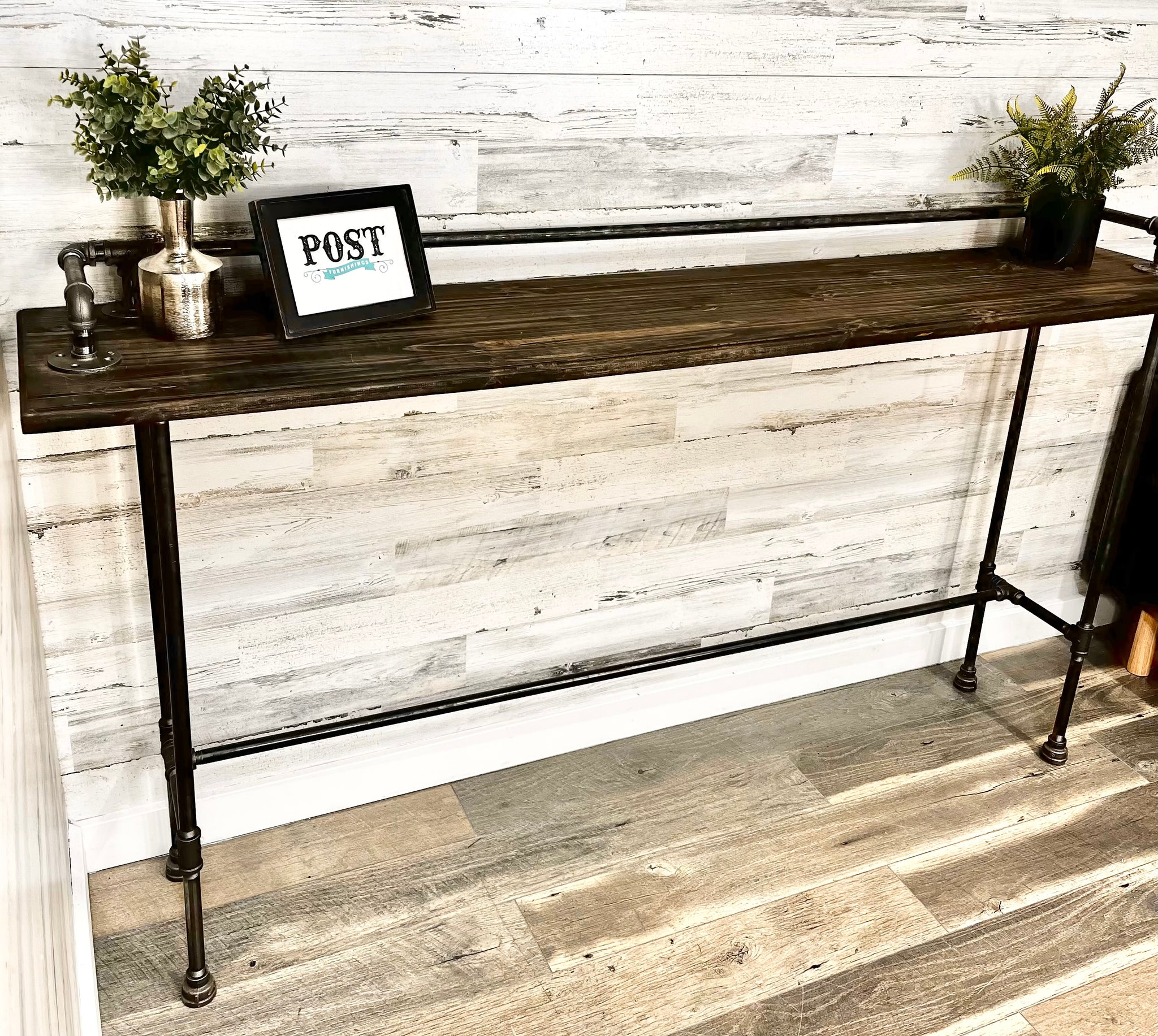 Rustic Industrial Bar Table