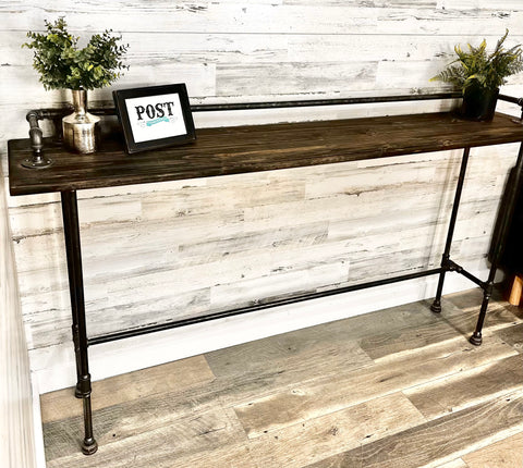 Rustic Industrial Bar Table