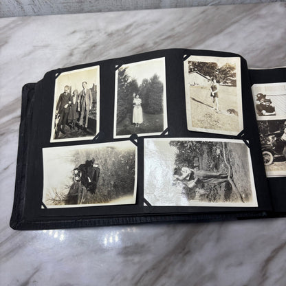 Vintage Embossed Photographs String Bound Photo Album