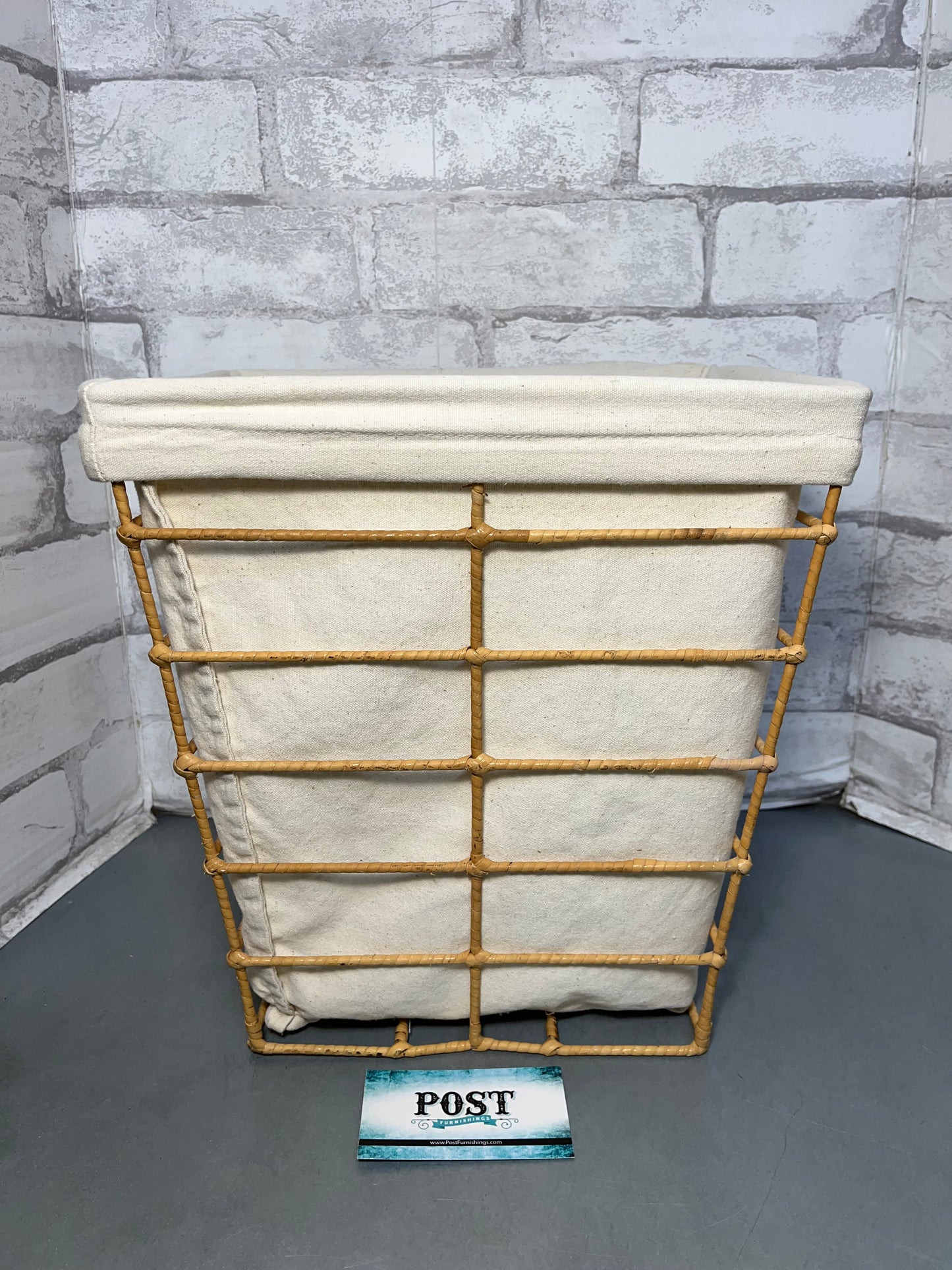 Linen Lined Waste Basket