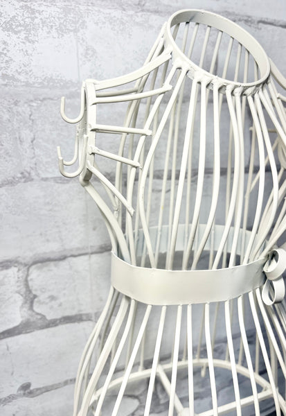 White Metal Dress Necklace/Jewerly Holder