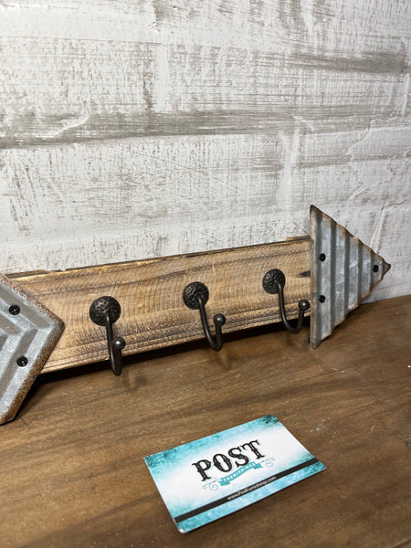 Rustic Galvanized Arrow Key Holder