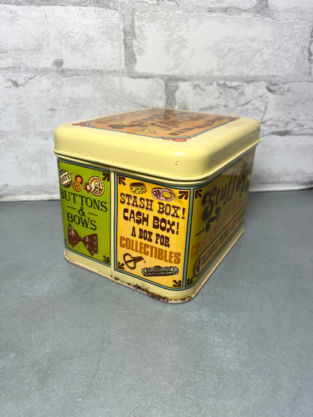 Vintage Cheinco Metal Tin Housewares Stash Box
