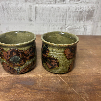 Vintage OMC Japan Stoneware Sake Cups Set of 3
