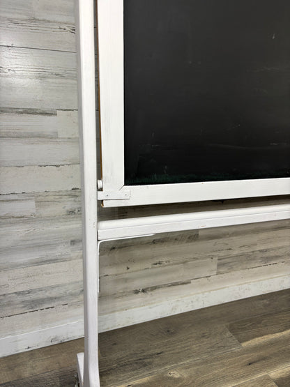 Large Vintage Wooden Double Sided Chalkboard