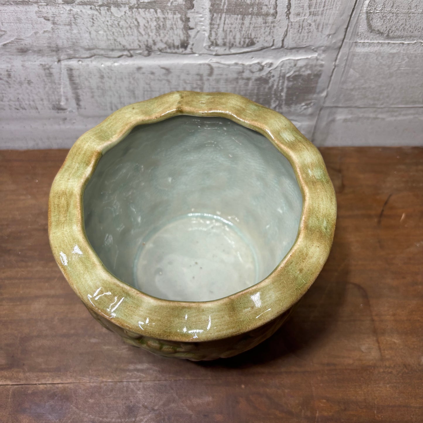 Sage Green Glazed Ceramic Pot