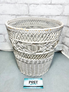 White Wicker Vintage Basket