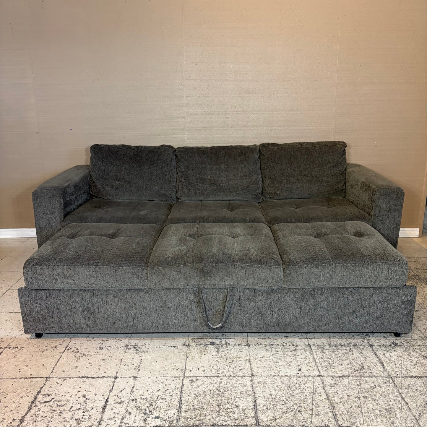 Gray Modern Pullout Bed Couch