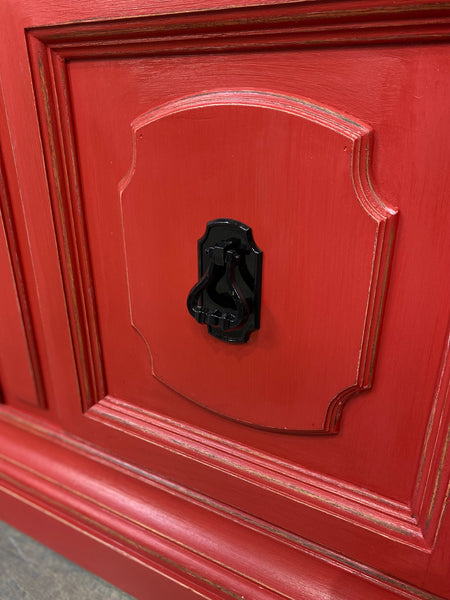 Farmhouse Red China Hutch