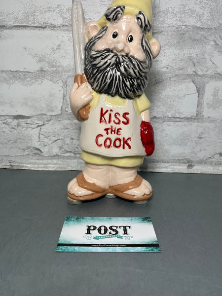 “Kiss The Cook” Ceramic Gnome