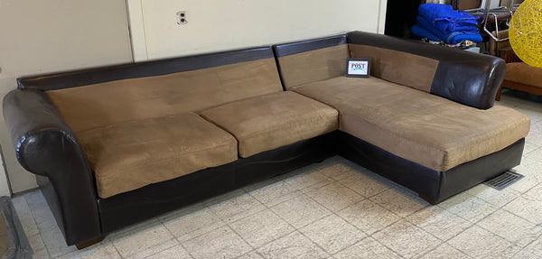 Brown 2pc Sectional Couch