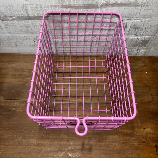 Pink Metal Wire Storage Basket