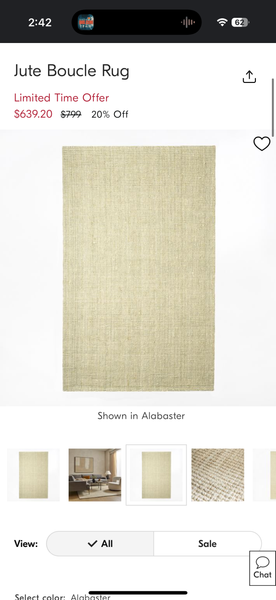 West Elm Jute Boucle Area Rug 9x12