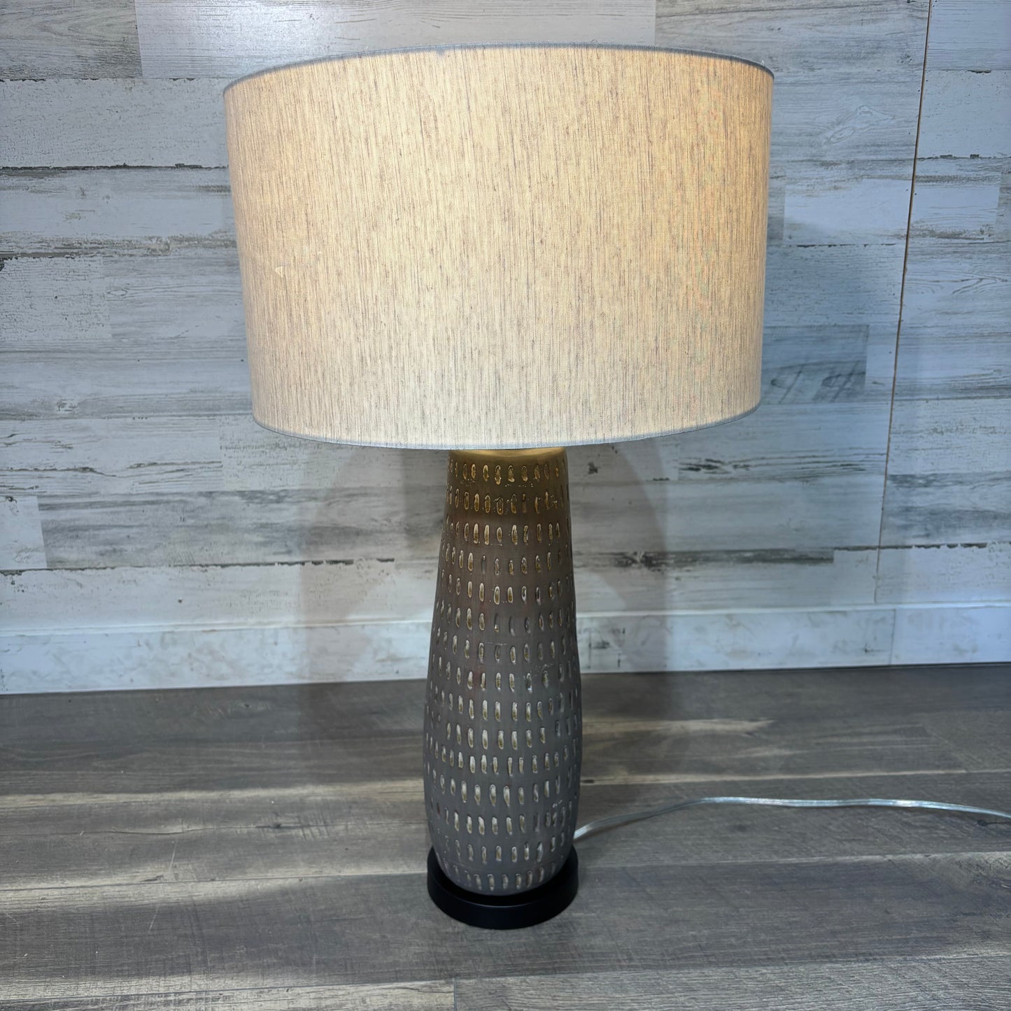 Grey Textured Ceramic Table Lamp