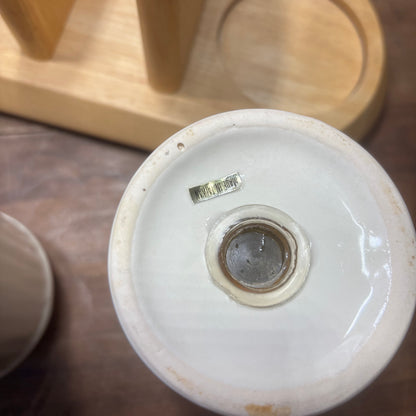 Vintage Ceramic Salt & Pepper Shakers/ Napkin Holder