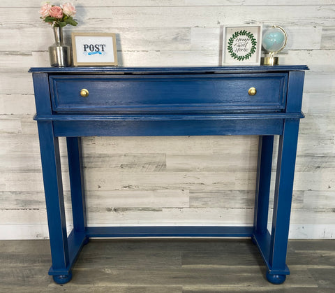 Navy Blue Secretary Desk Table