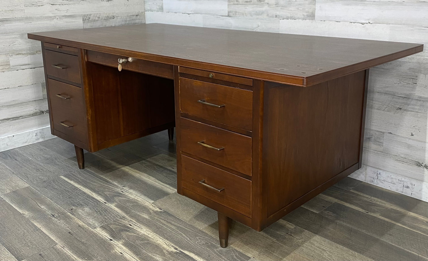 Mid Century Leopold Executive Desk