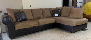 Brown 2pc Sectional Couch