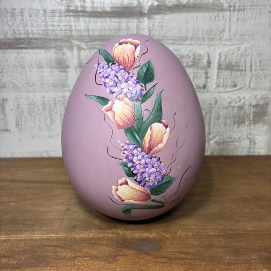 Hand Painted Purple Decorative Easter Egg