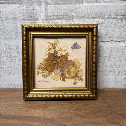 Vintage Pressed Flower Art Wall Art Print